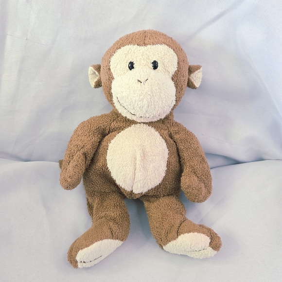 TY Pluffies Dangles Monkey Plush Stuffed Toy Brown Cream 10 Inch 2002